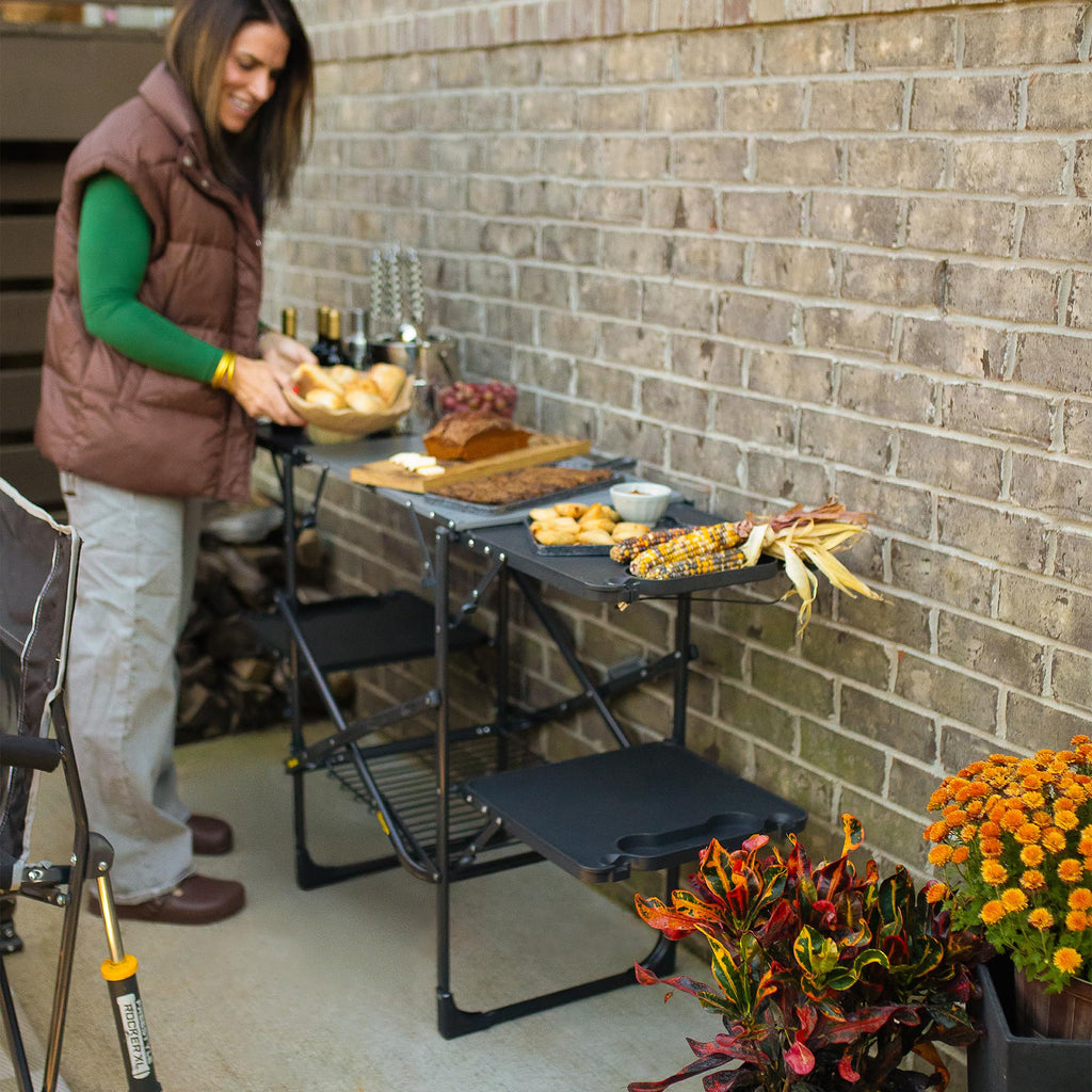 Portable Folding Cook Station with Heat Resistant Tabletop N7700