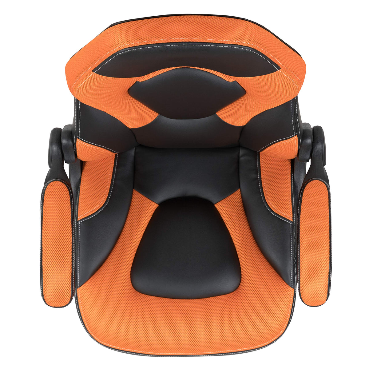 Orange Black Ergonomic Gaming Chair with Flip-up Arms E29986